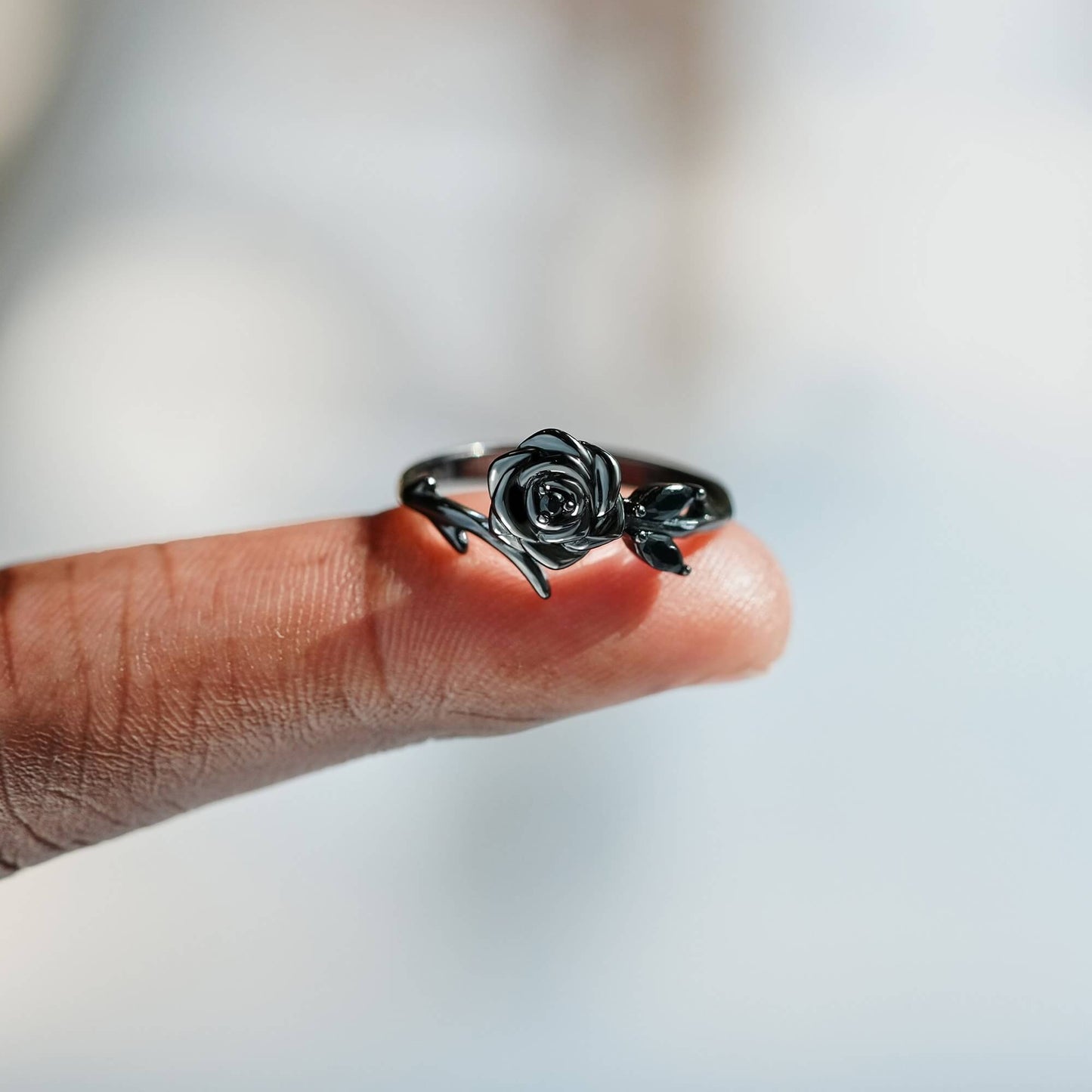 Strong As F*ck Black Rose Self-Love Ring - 925 Silver
