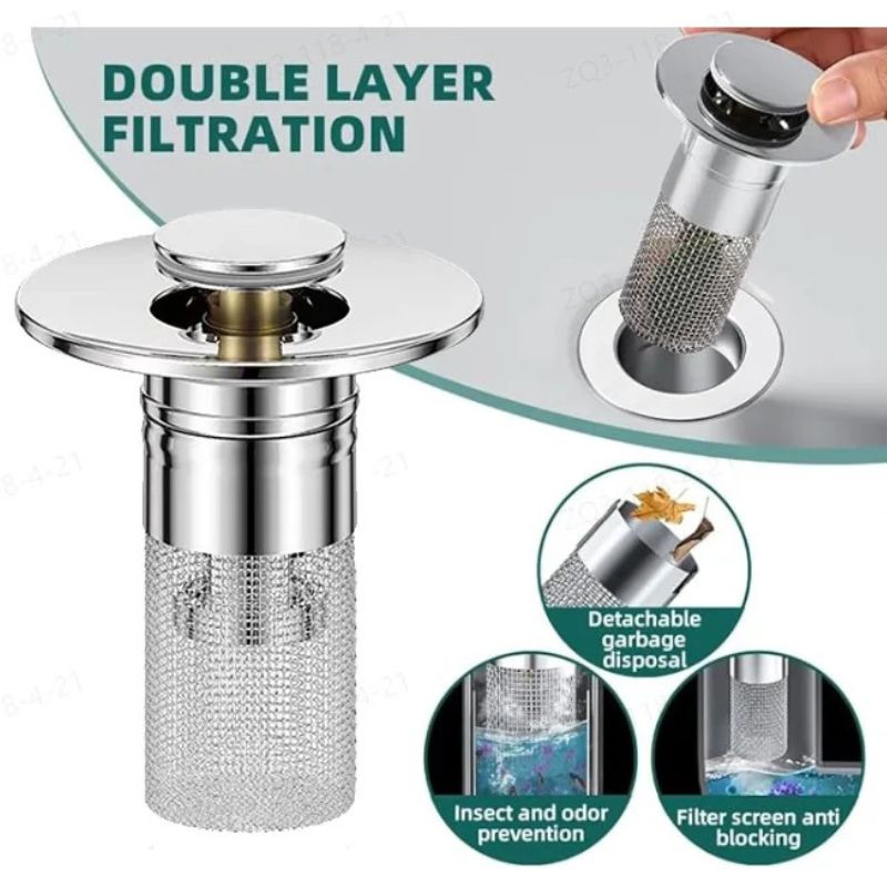 Isolate Odor and Prevent Cockroaches - Stainless Steel Floor Drain Filter