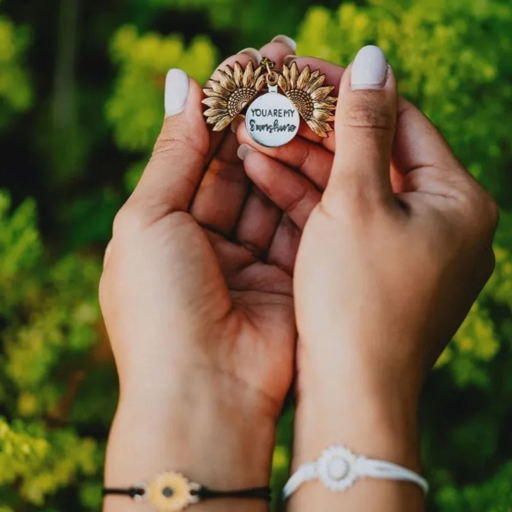 You Are My Sunshine Sunflower Necklace