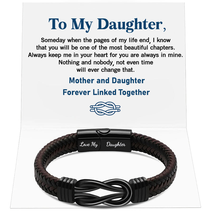 2025 New Forever Linked Together Black Braided Leather Bracelet🔗