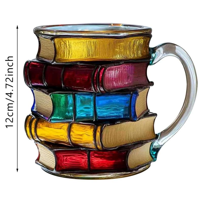 Rainbow Painted Book Mug