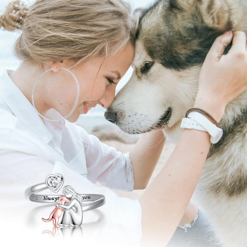 Dog Hug Pendant Necklace