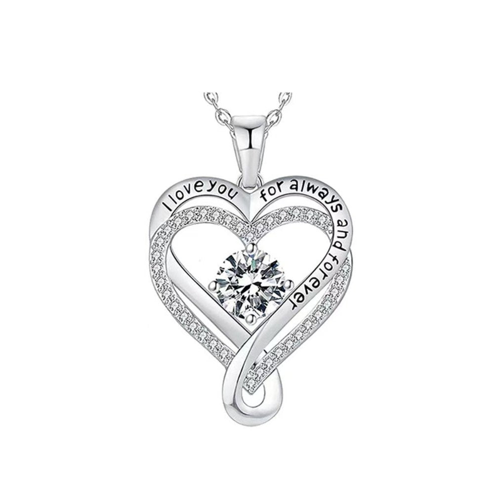 Engraved Heart Necklace for Wife