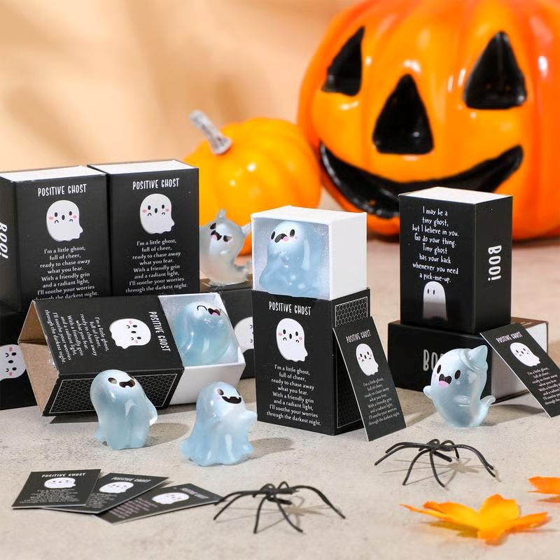 Glow in the Dark Mini Ghost Figures with Box
