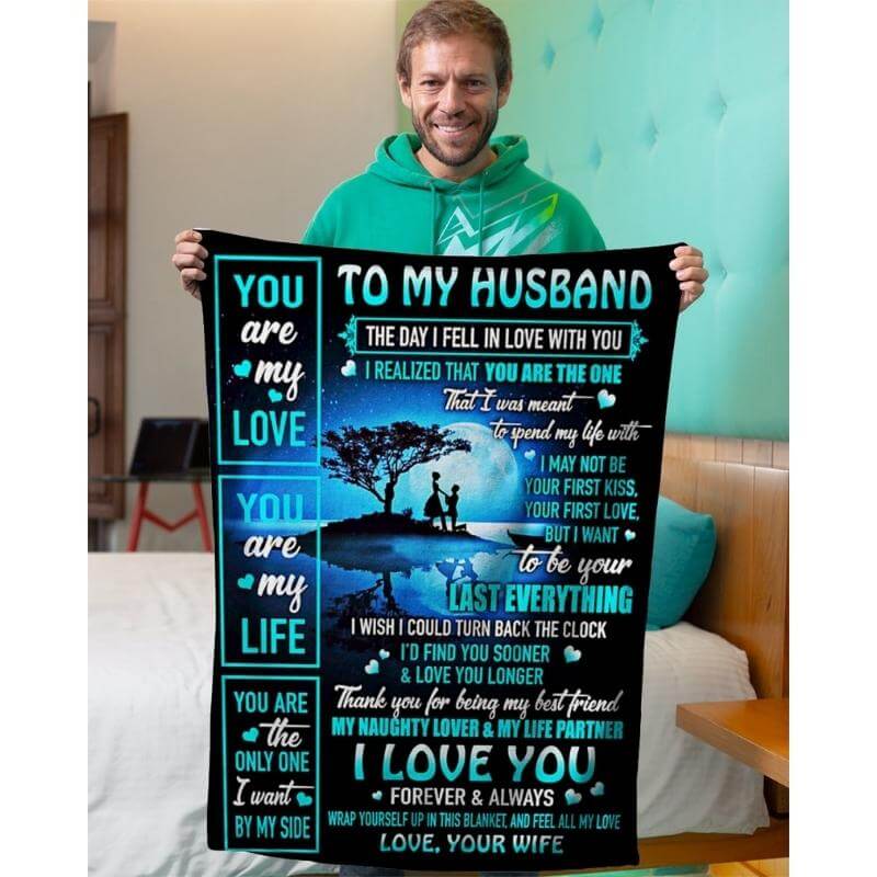To My Husband - From Wife - Coupleblanket - A334 - Premium Blanket