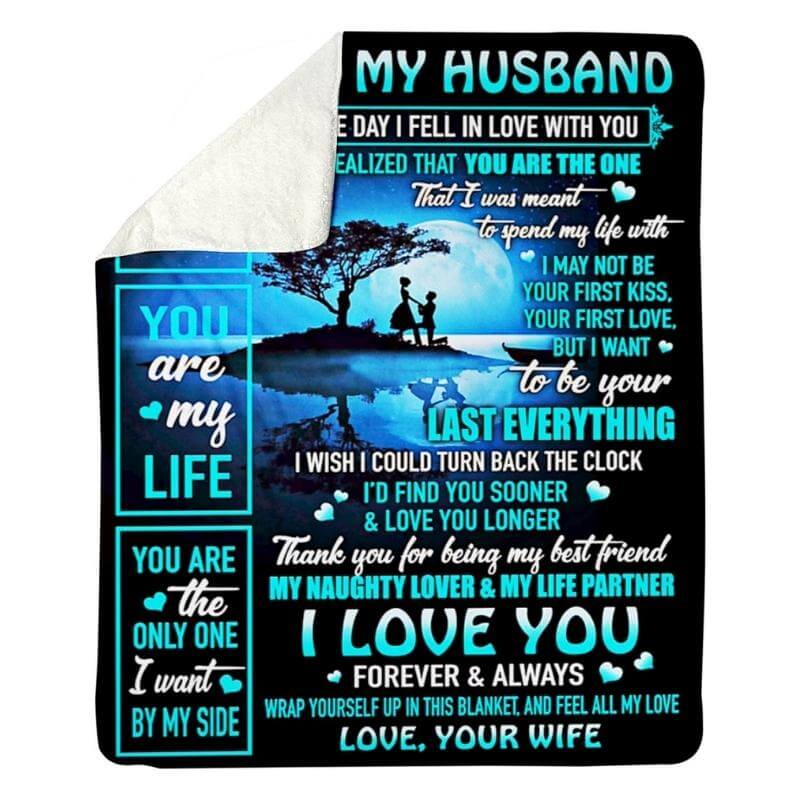 To My Husband - From Wife - Coupleblanket - A334 - Premium Blanket