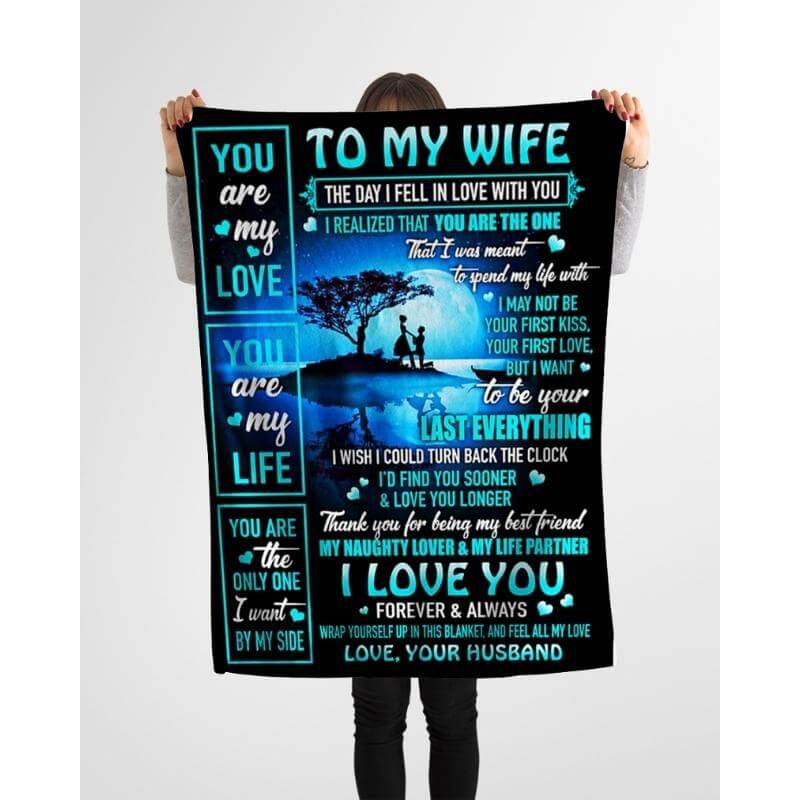 To My Wife - From Husband - Coupleblanket - A334 - Premium Blanket