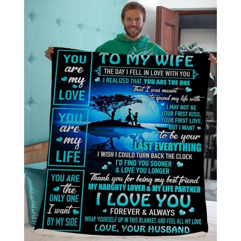 To My Wife - From Husband - Coupleblanket - A334 - Premium Blanket