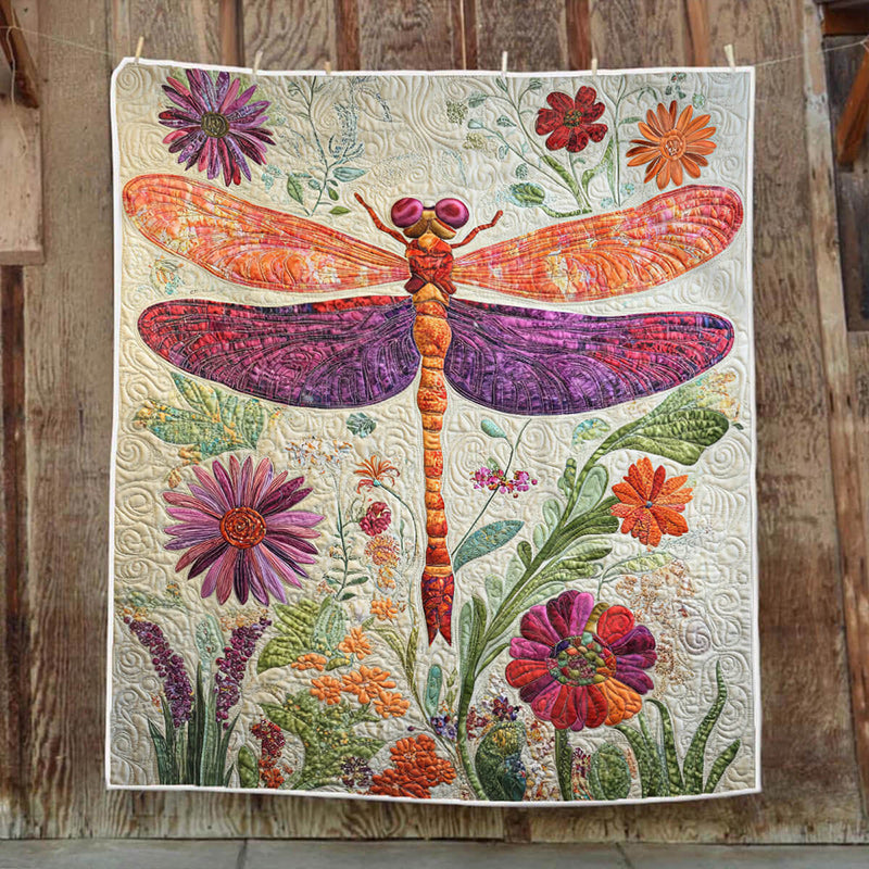 Whimsical Dragonfly Elegance Blanket - H292 - Premium Blanket