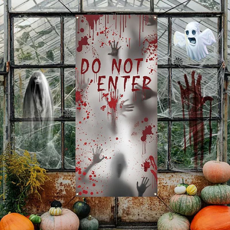Halloween Spooky Door Covers Do Not Enter SC035