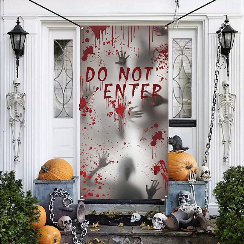 Halloween Spooky Door Covers Do Not Enter SC035
