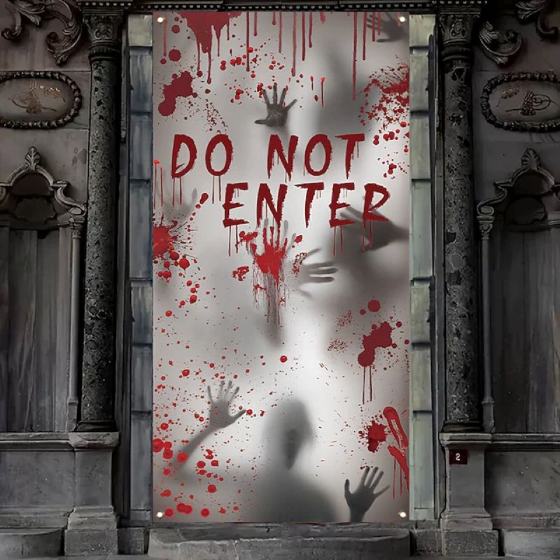 Halloween Spooky Door Covers Do Not Enter SC035
