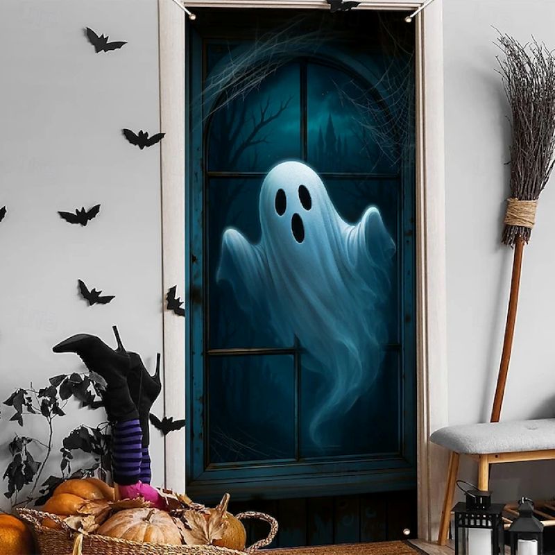 Halloween Spooky Door Covers Cute Ghost SC057