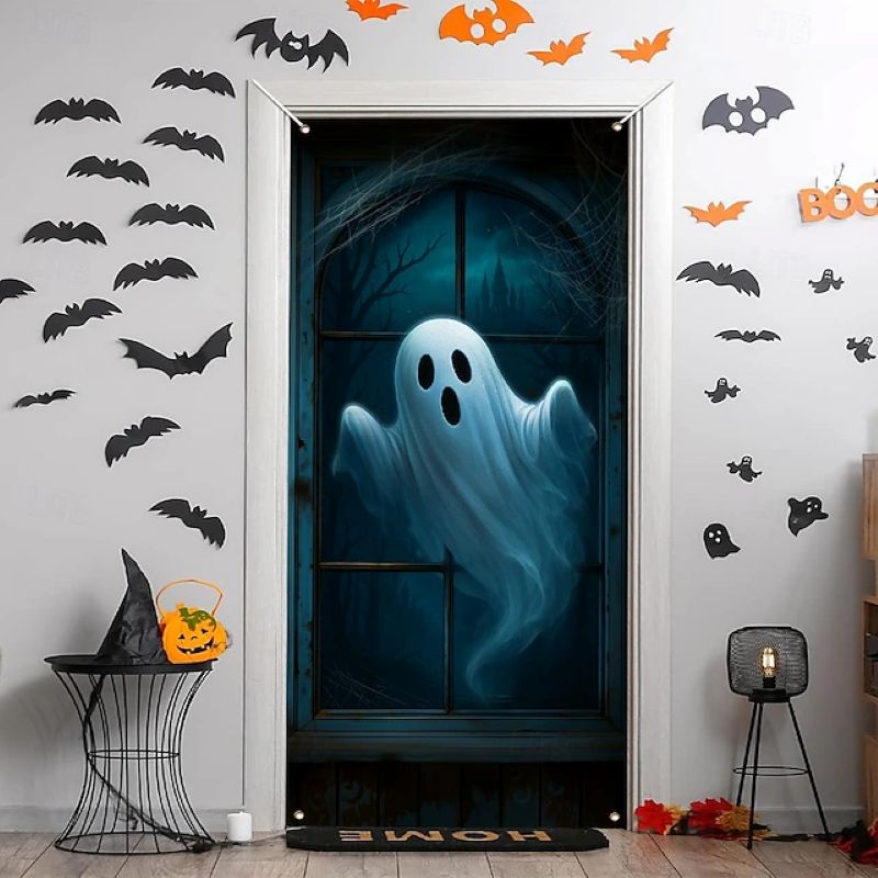 Halloween Spooky Door Covers Cute Ghost SC057