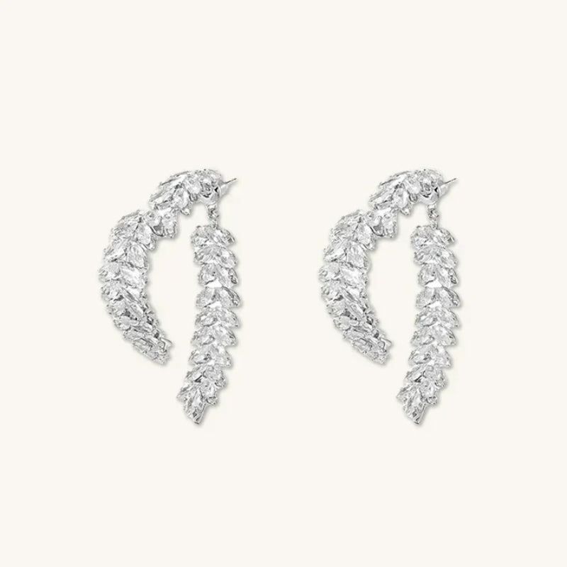 Crystal Heart Zircon Earrings