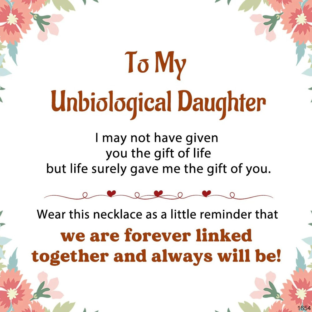 For Unbiological Daughter - We Are Forever Linked Together Love Knot Necklace - S925 Silver