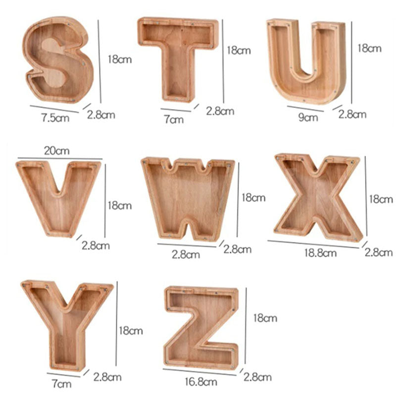 Personalized Wooden Letter Piggy Bank š„Buy 2 Free Shippingš„