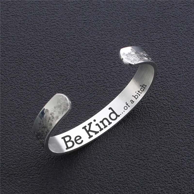 Be Kind...Of A Bi♥ch Mantra Bracelet