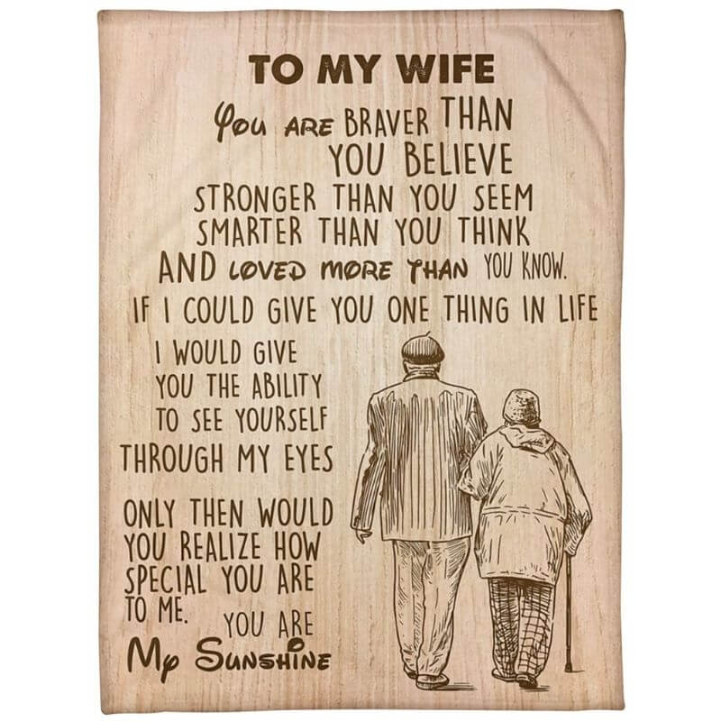 To My Wife - From Husband - F024 CoupleBlanket - Premium Blanket