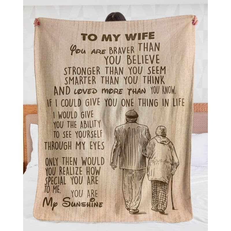 To My Wife - From Husband - F024 CoupleBlanket - Premium Blanket