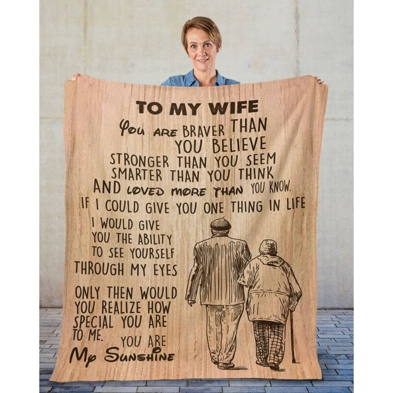 To My Wife - From Husband - F024 CoupleBlanket - Premium Blanket