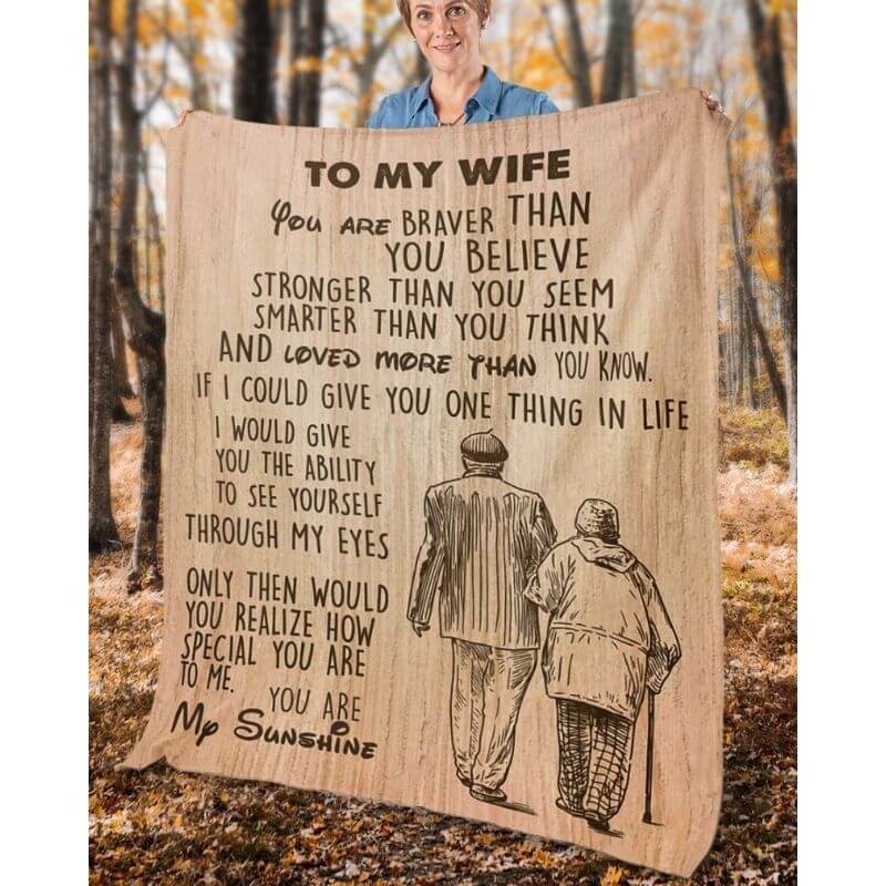 To My Wife - From Husband - F024 CoupleBlanket - Premium Blanket