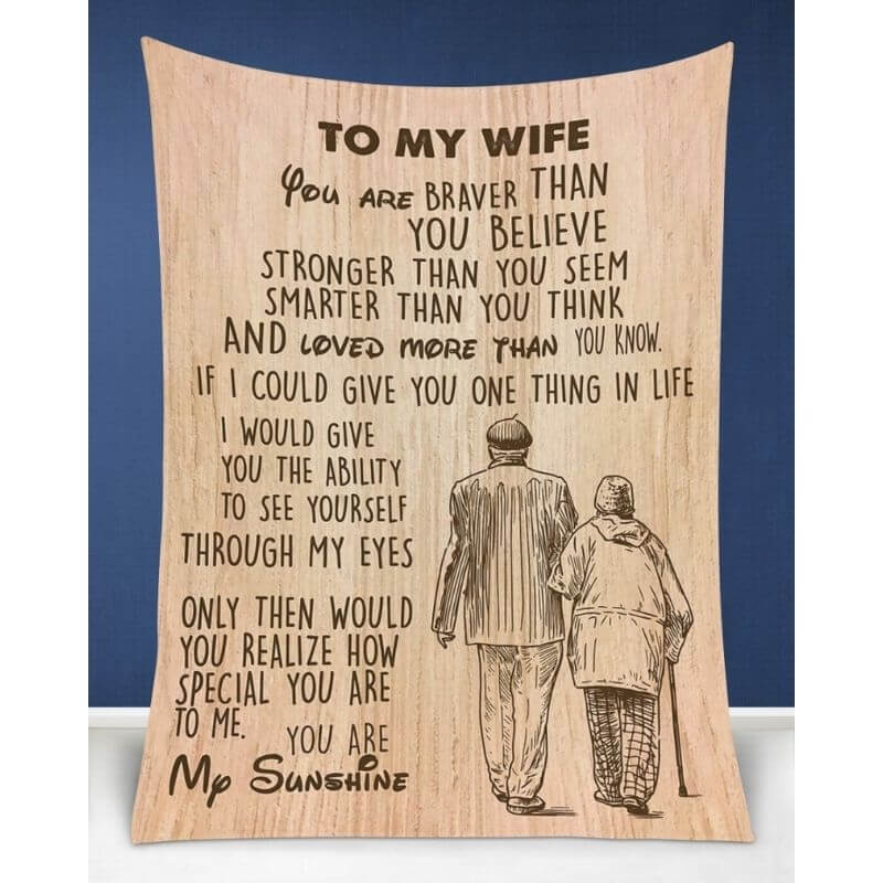 To My Wife - From Husband - F024 CoupleBlanket - Premium Blanket