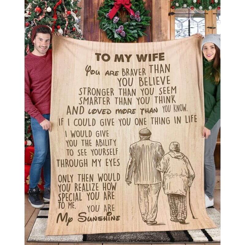 To My Wife - From Husband - F024 CoupleBlanket - Premium Blanket