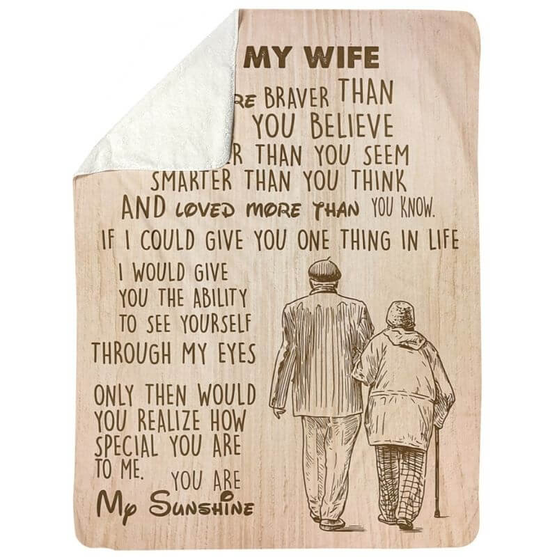 To My Wife - From Husband - F024 CoupleBlanket - Premium Blanket