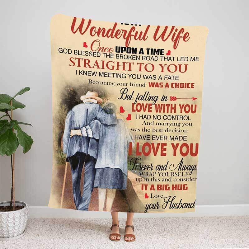 To My Wife - From Husband - F009 Coupleblanket - Premium Blanket