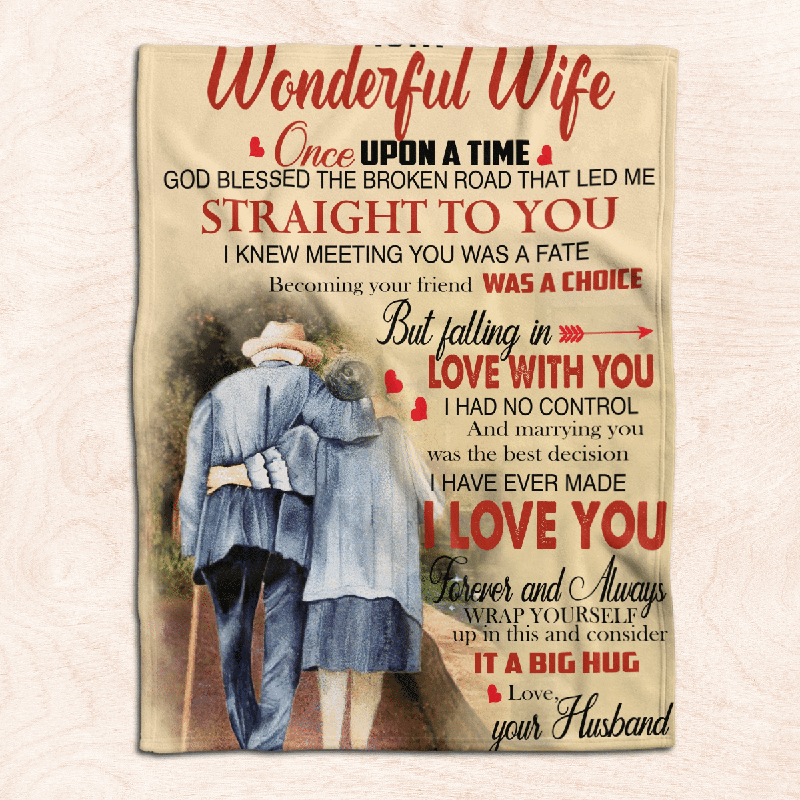 To My Wife - From Husband - F009 Coupleblanket - Premium Blanket
