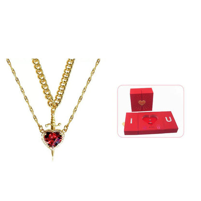 Heart Sword Pendant Necklace