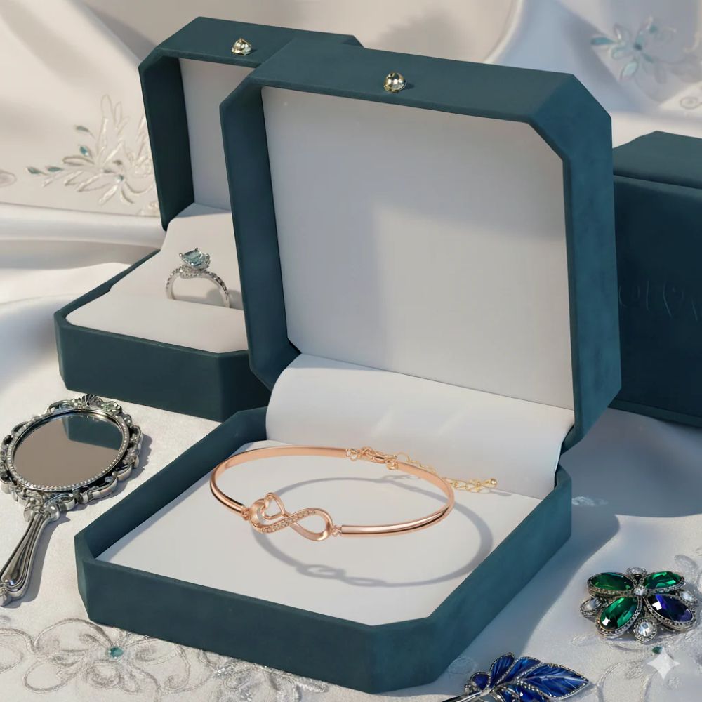 To My Unbiological Daughter - I Always With You Heart Infinity Bracelet