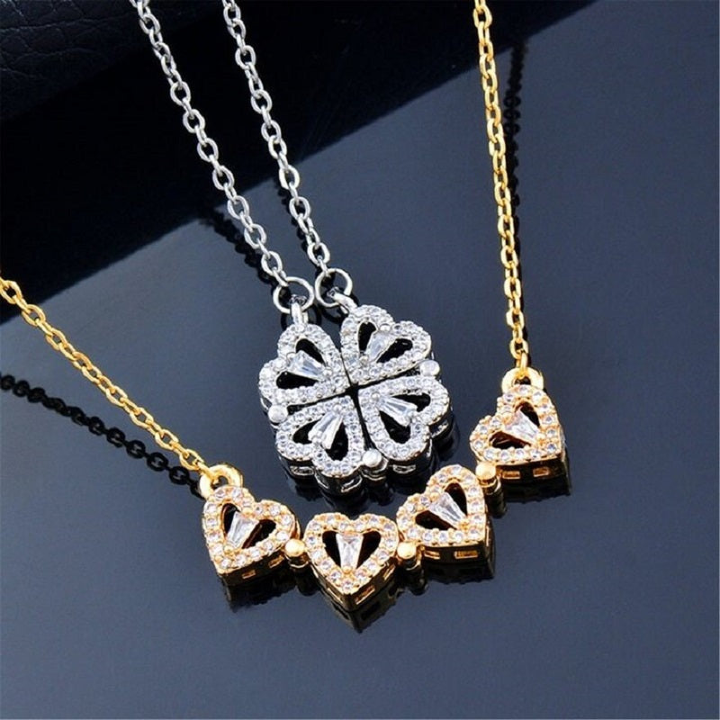 ☘Four-Leaf Heart Shape Necklace【Buy 2 Free Shipping】