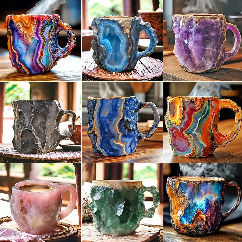 2025 New Mineral Crystal Coffee Mugs