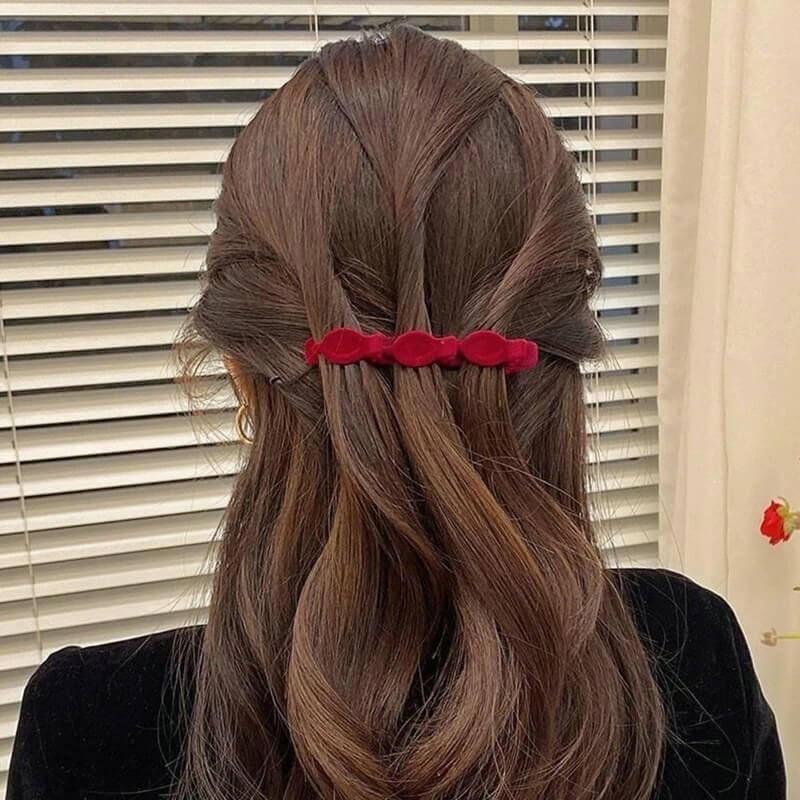 Sparkling Crystal Stone Braided Hair Clips