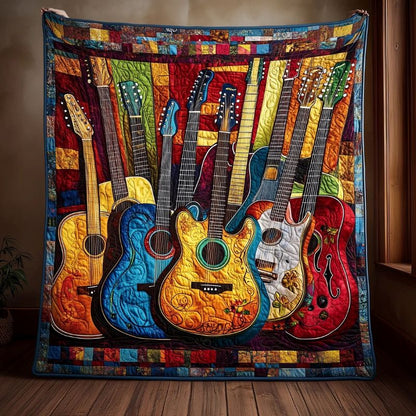 Melody Of Color Artistic Guitars Blanket - D288 - Premium Blanket