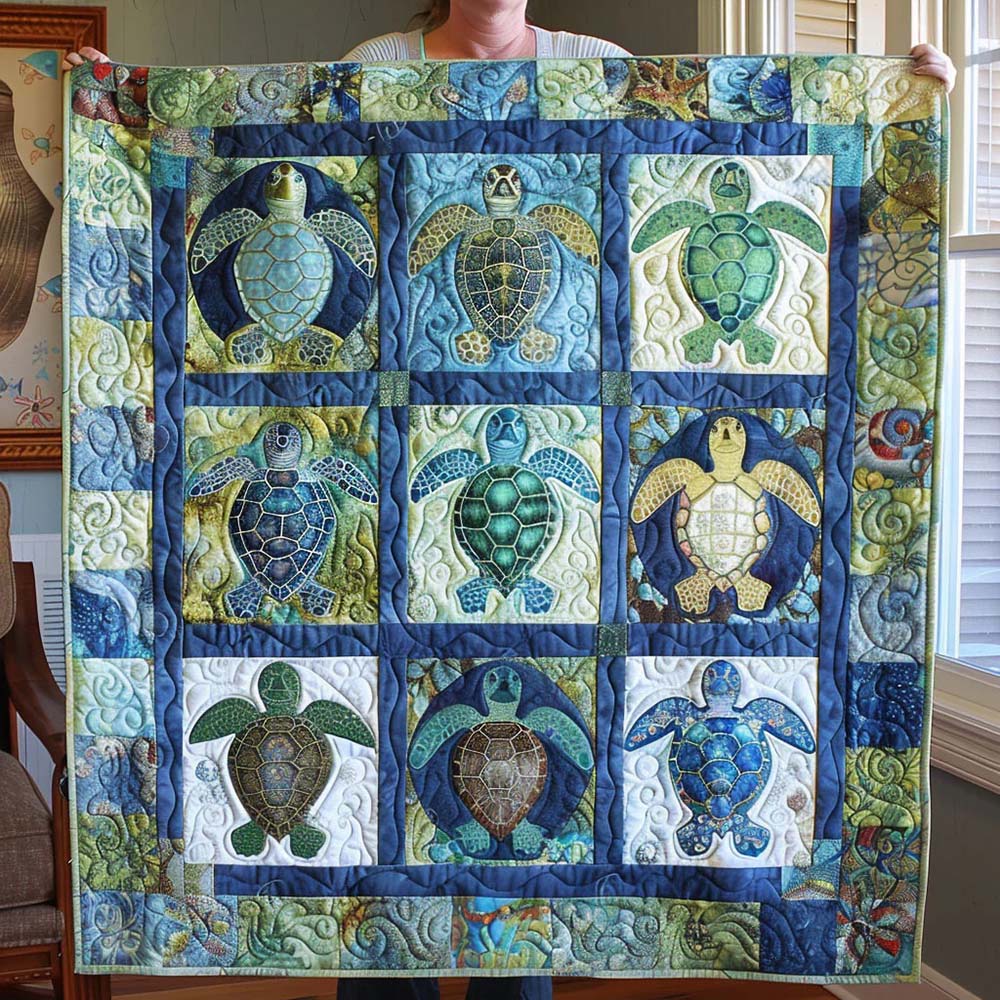 Turtle Tide Blanket - D198 - Premium Blanket