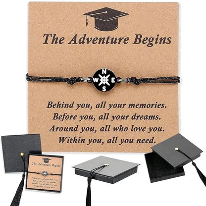 Compass Charm Bracelet with Cap-shape Box