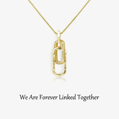 For Unbiological Daughter - Linked Together Necklace