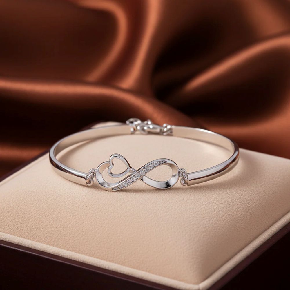 To My Unbiological Daughter - I Always With You Heart Infinity Bracelet