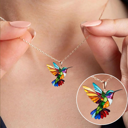 Beautiful Hummingbird Necklace & Earrings