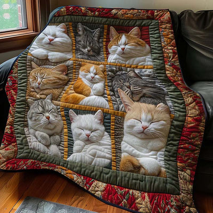 Sleeping Royal Cat Blanket - D200 - Premium Blanket