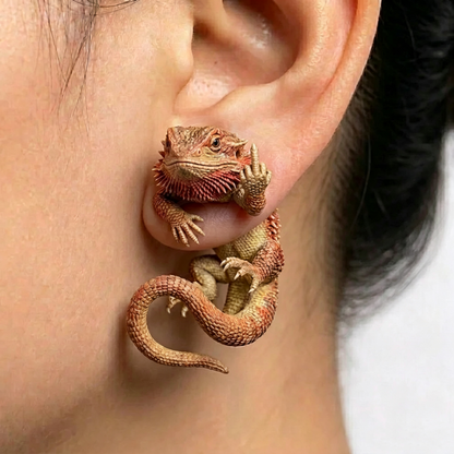 Black Cat Middle Finger Earring