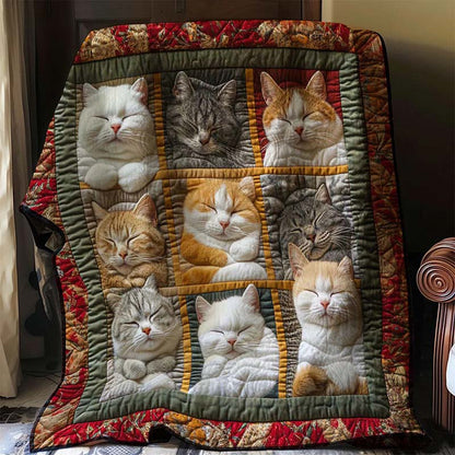 Sleeping Royal Cat Blanket - D200 - Premium Blanket