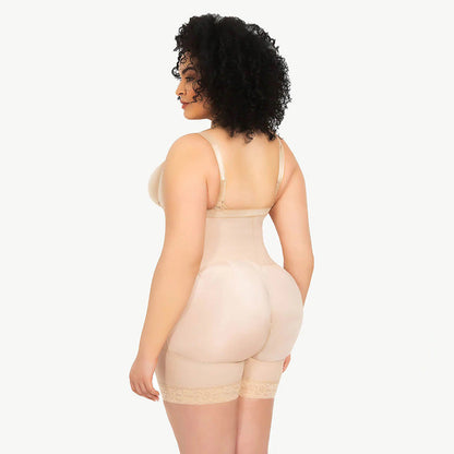 Firm Tummy Compression Bodysuit Shaper With Butt Lifter