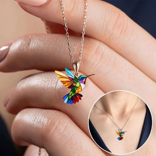 Beautiful Hummingbird Necklace & Earrings