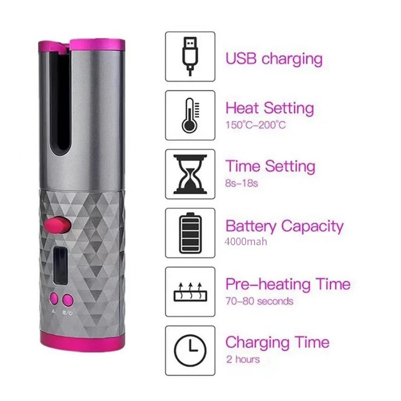 Cordless Automatic Hair Curler