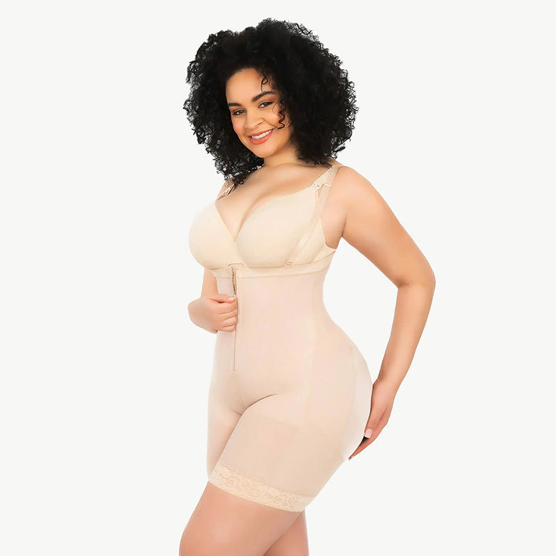 Firm Tummy Compression Bodysuit Shaper With Butt Lifter