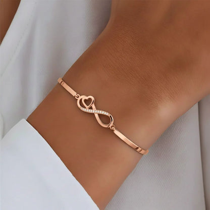 To My Unbiological Daughter - I Always With You Heart Infinity Bracelet